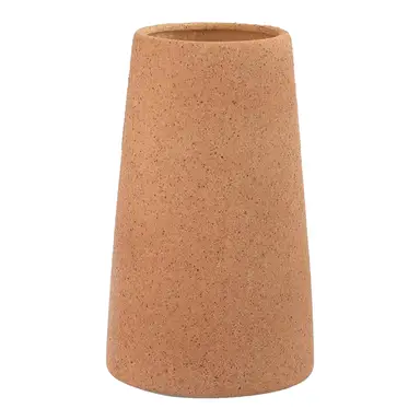 Beige keramische vaas 15 cm – minimalistische boho decoratieve vaas voor moderne inrichting, bloemenvazen, tafeldecoratie en pampasgras, geschikt voor woonkamer en keuken (bruin)