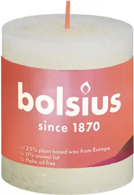 BOLSIUS Rustiek Stompkaars Shine 8 cm Soft Pearl