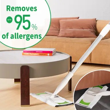 Joycruise vlakmopset met droge pads, wit en groen