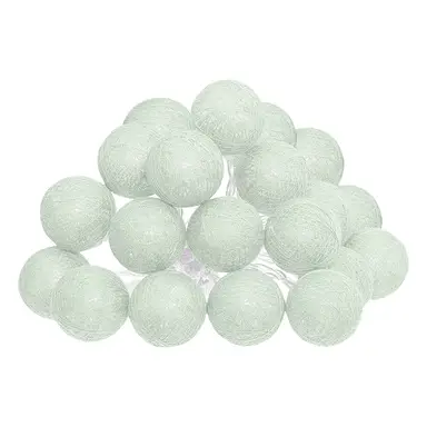 Atmosphera LED Slinger - 20 Ballen, 6 cm, Celadon