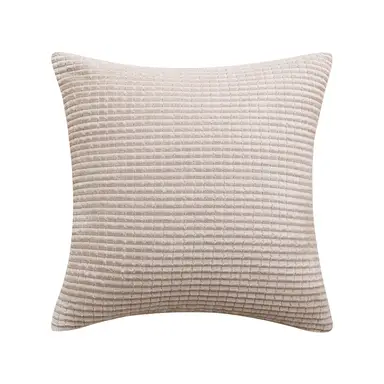 Deconovo sierkussenhoes van fluweel, beige, 50 x 50 cm, 1 stuk