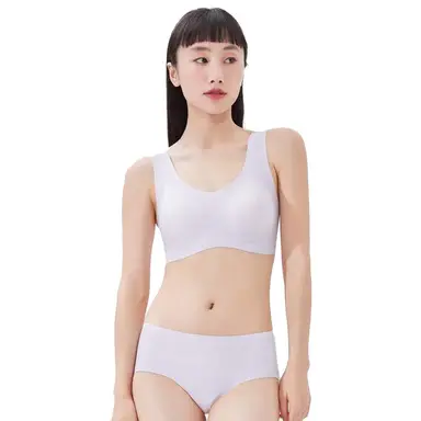 ochama x J.ZAO Soutien-gorge sans armatures et sans coutures ultra-confort, taille unique - Violet lavande