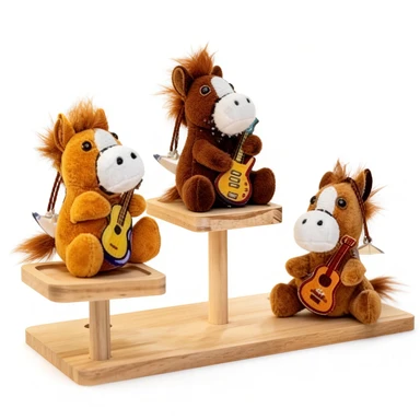 Peluche Porte-clés cheval musicien - 11 cm