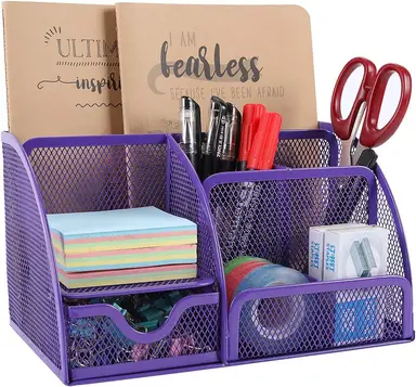 EasyPAG Organiseur de bureau en maille - Violet
