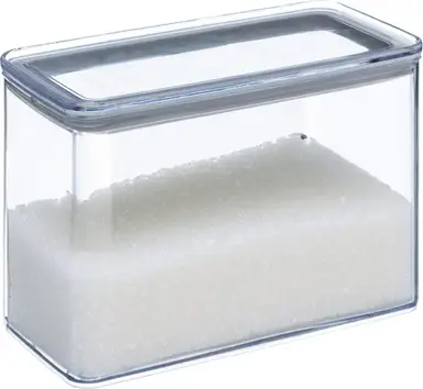 5five Flixo Rechthoekige PS Opbergdoos - 2 L, Transparant, 20 x 10 x 14 cm