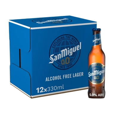 San Miguel Alcohol Free Lager Beer 12 X 330ml (Abv 0%)
