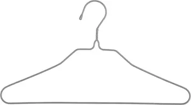 5five Set van metalen hangers - Grijs, 39 x 22 cm, 10 stuks