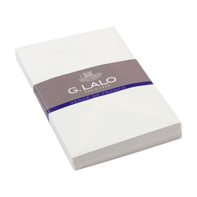 CLAIREFONTAINE LALO Lot de 25 enveloppes à fermeture adhésive C6 / 114 x 163 mm en vergé blanc 100 g