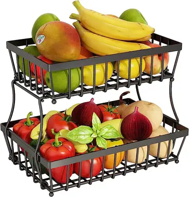 SRD Mand voor fruit en groenten, zwart (middelgroot)