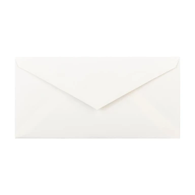 CLAIREFONTAINE Lot de 25 enveloppes gommées Vergé de France, 100 g, 110 x 220 mm - Blanc