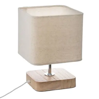 Atmosphera Toxey Houten Staande Lamp - 21 cm, ivoor