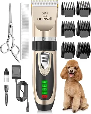 Oneisall Tondeuse sans fil multifonction pour chiens et chats X2, pour poils épais et longs