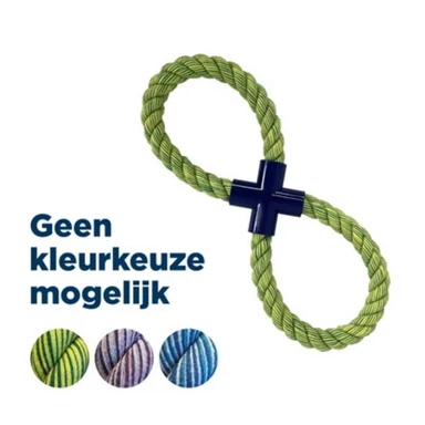 Happy Pet Flossin Fun Jouet à corde en forme en 8, taille L, coloris aléatoire - Longueur 37 cm