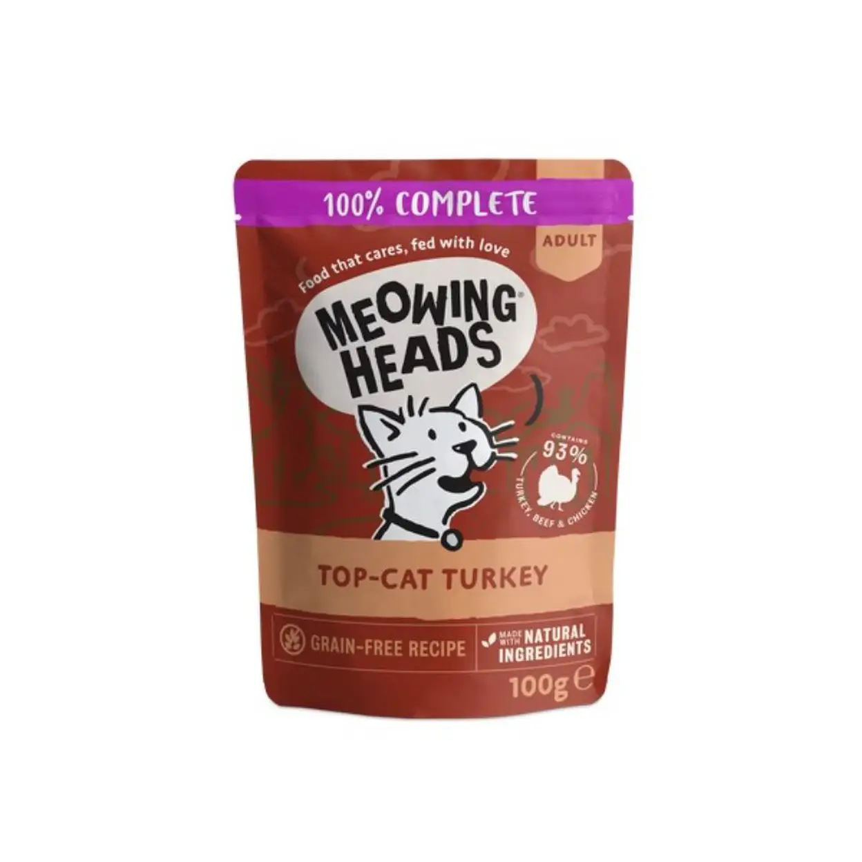 Meowing Heads Top Cat Turkey 100g image 0