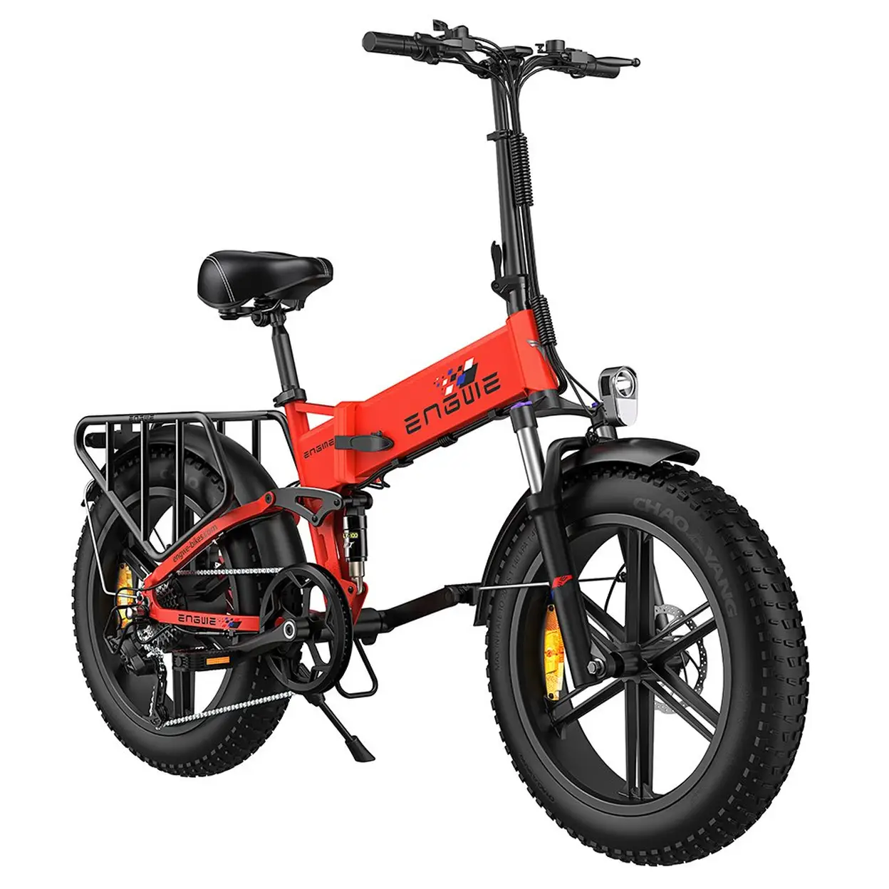 ENGWE-ENGINE X folding E-bike, 250W motor, 20x4.0 inch fat tire E-Mountain bike, adult electric bicycle,ebike ENGINE X(red) image 0