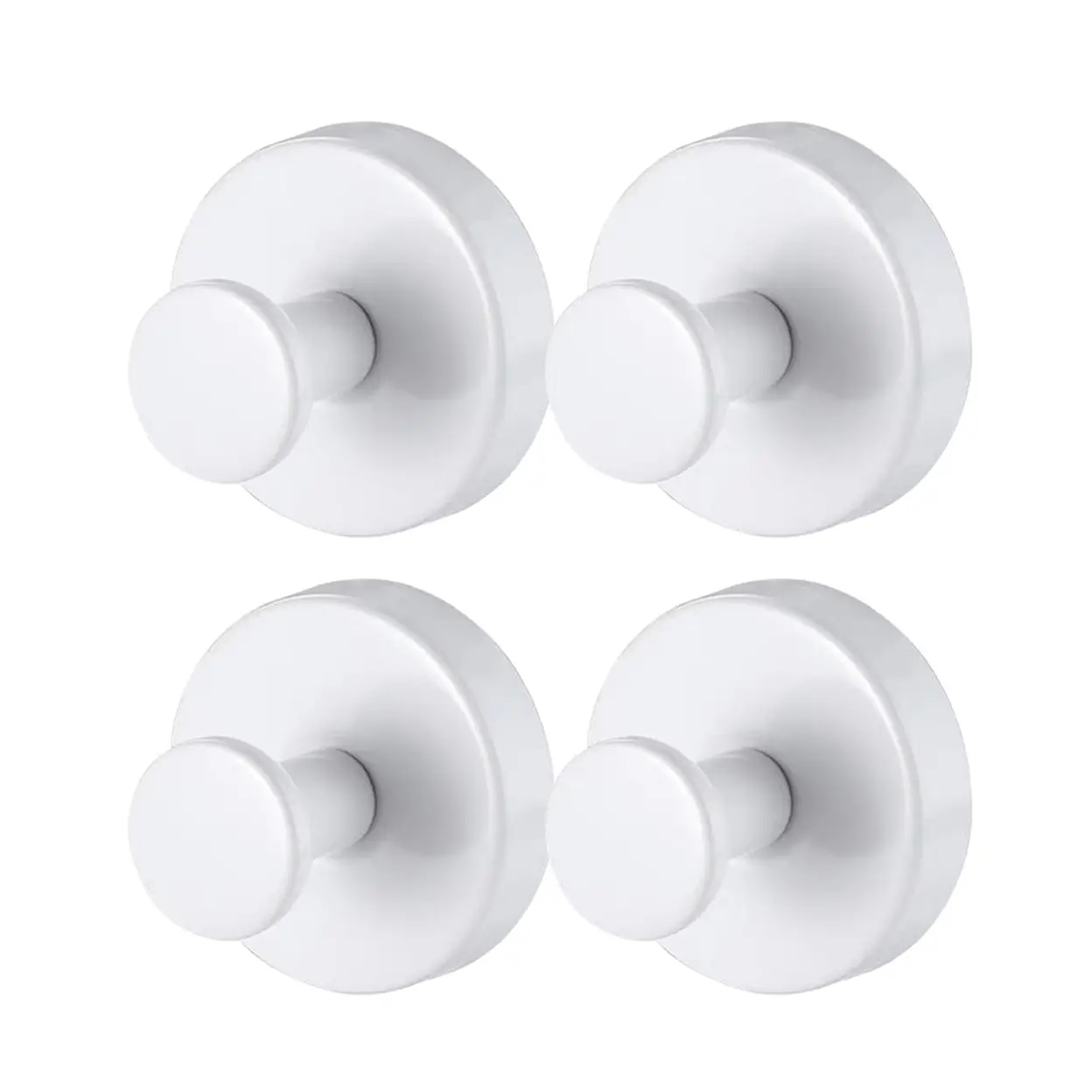 JORDAN&JUDY 4-Pack White Suction Cup Hooks, Eco-Friendly Material, Lightweight & Durable image 0