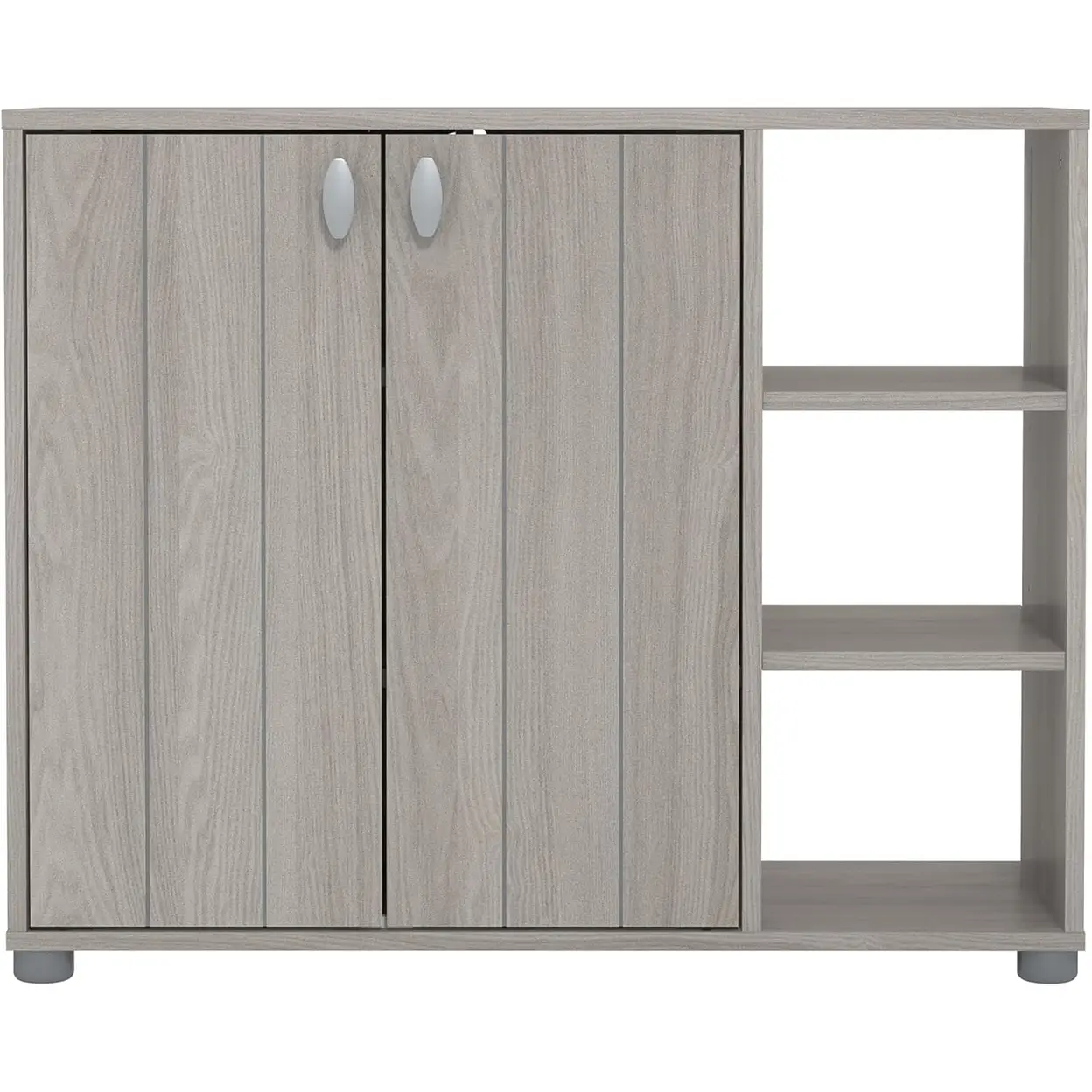 Galano Hansel 12 Pairs Cabinet – 2 Door Storage Unit, Modern Organizer for Hallway – Warm Grey Oak image 0