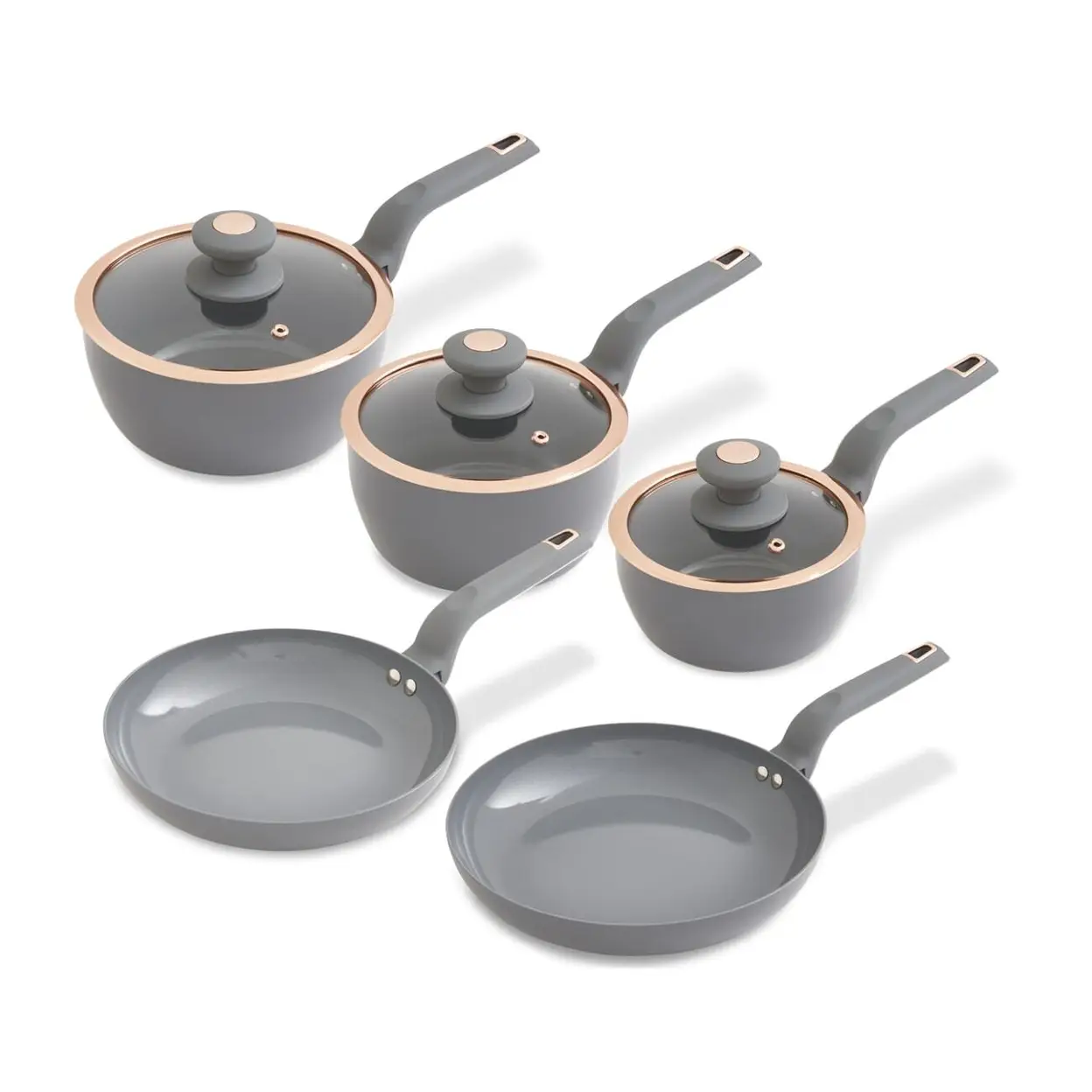 Tower Cavaletto 5 Piece Cookware Set - Grey & Rose Gold image 0
