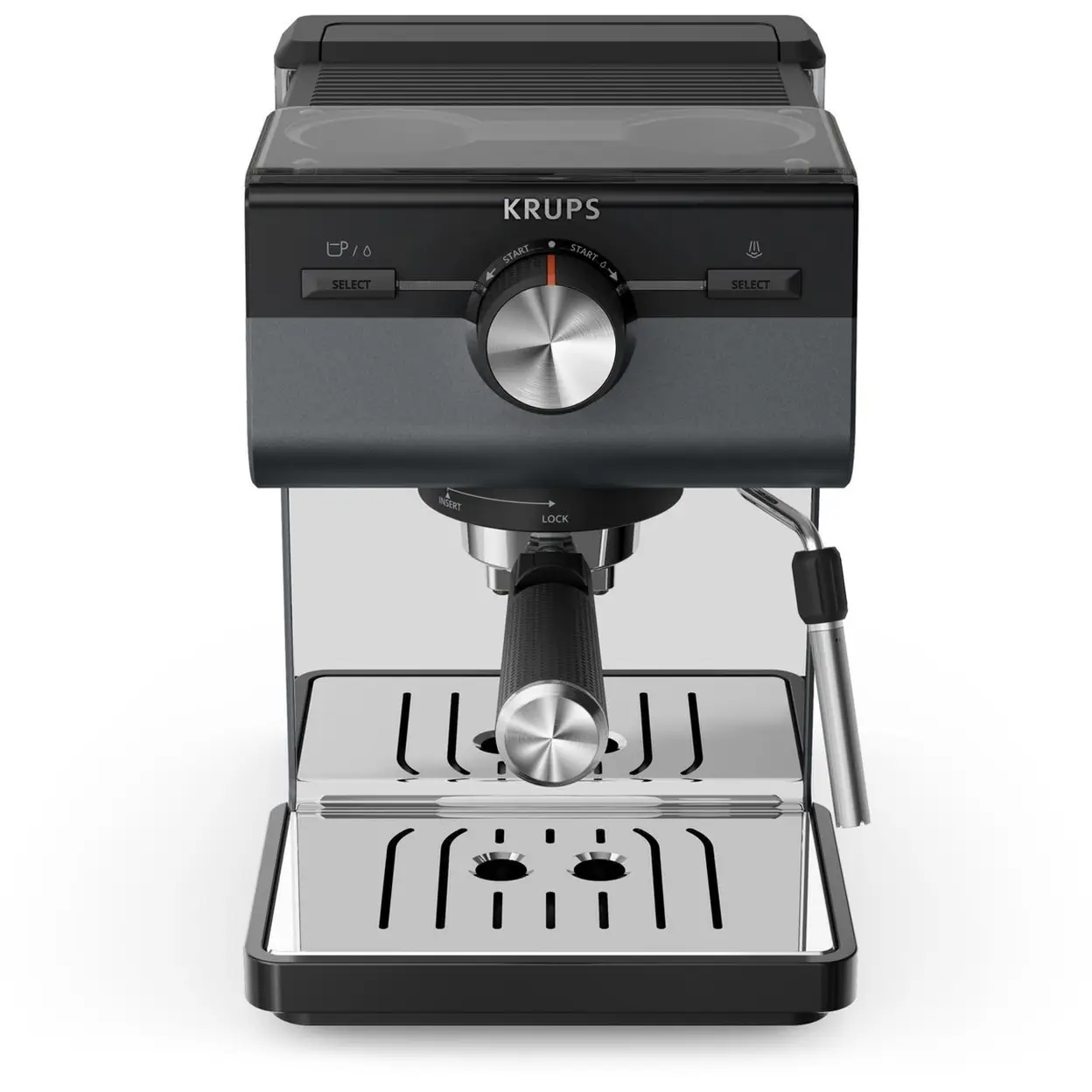 Krups Authentic+ C40 XP384G - Pistonmachine - Inclusief melkopschuimer - Stijlvol design - Compact - Geschikt voor espresso en latte image 0