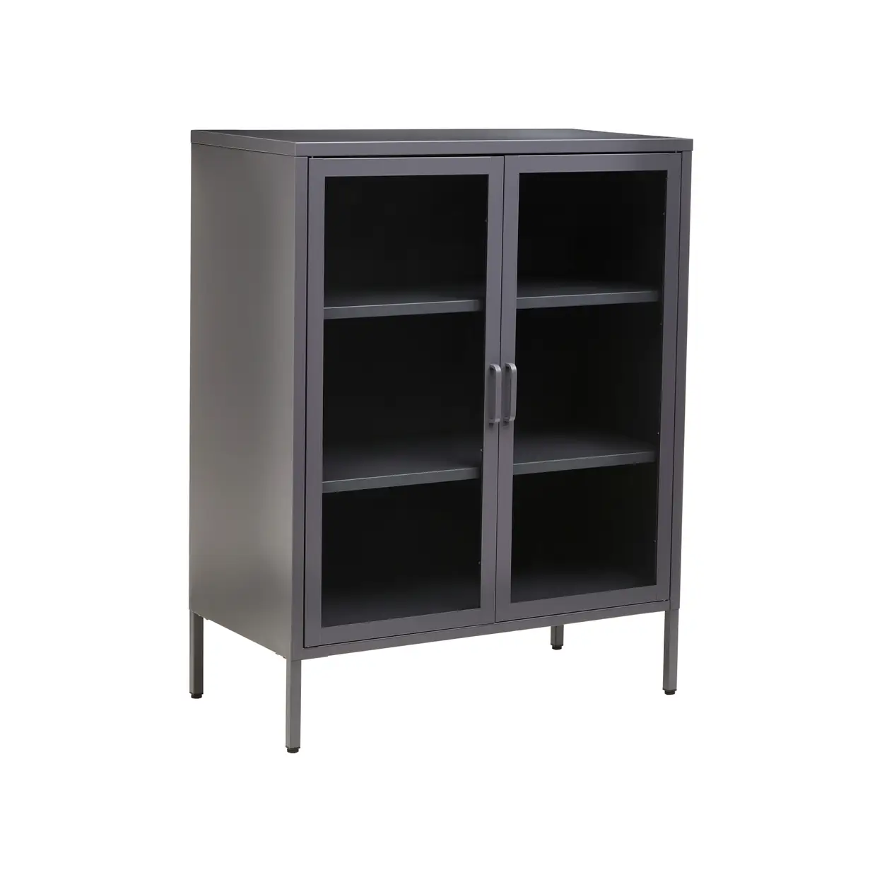 Interiors by Premier Display Cabinet Acier Metal Grey Short image 0