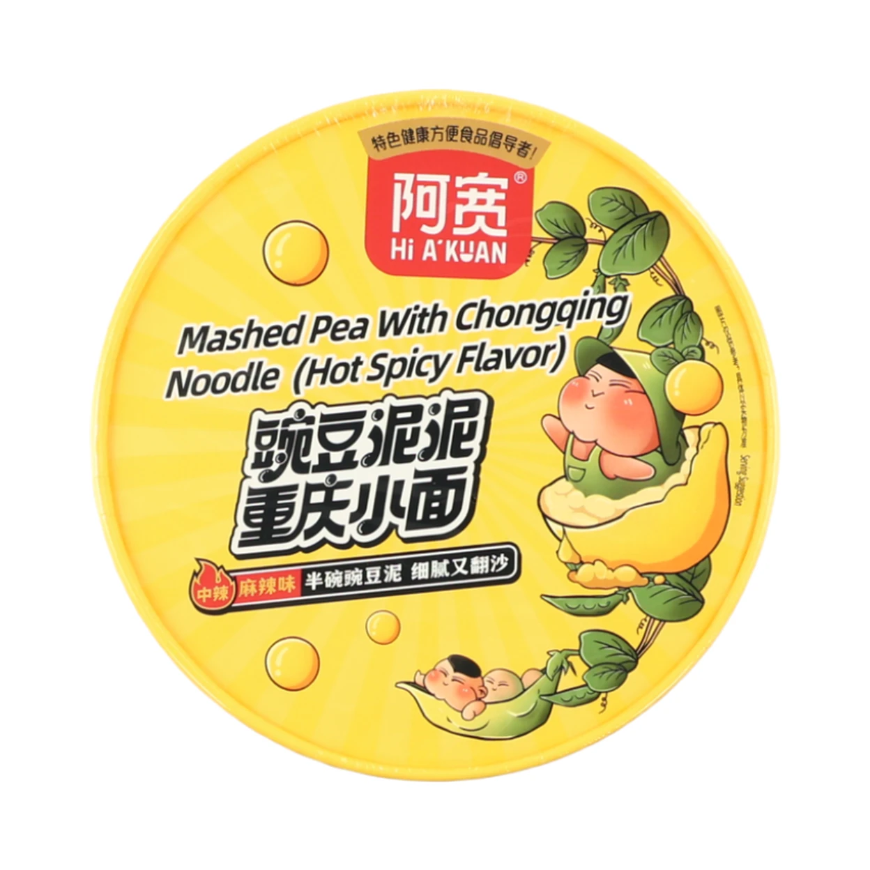A'KUAN Mashed Pea With Chongqing Noodle (Hot Spicy Flavor)105g image 0