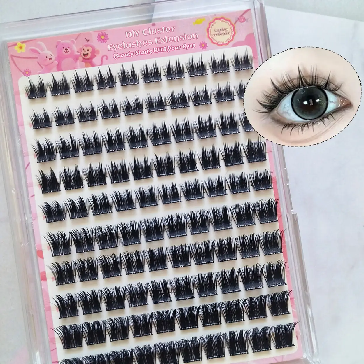 MeoMagic Extensions de cils classiques (sans colle, avec pinces à épiler) - 10 lignes - WM15 image 0