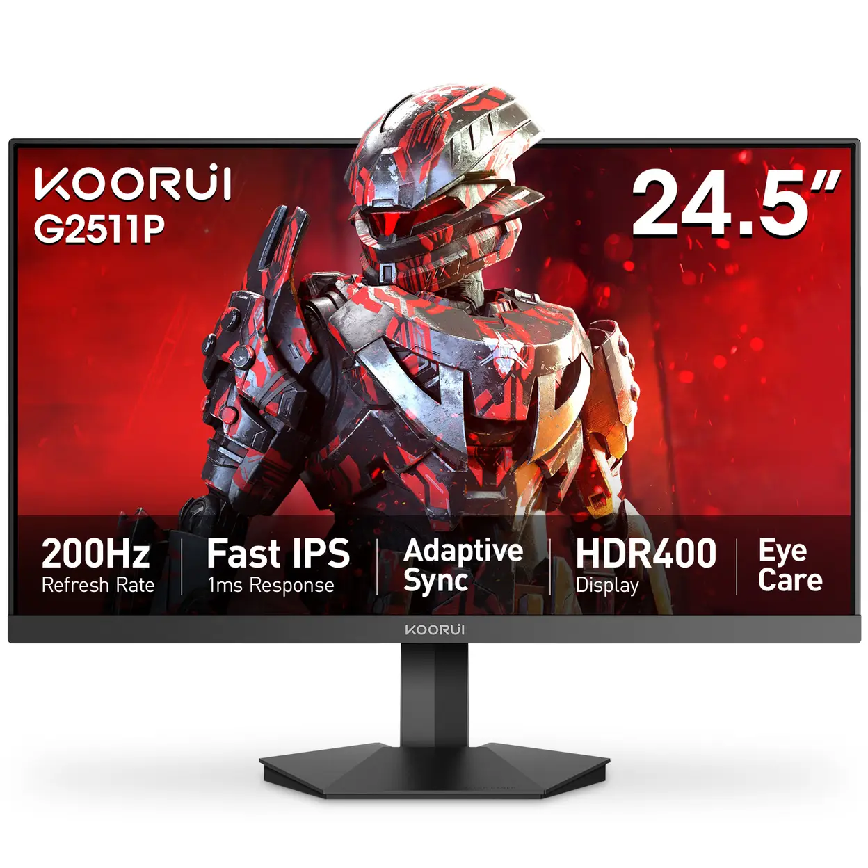 【Gaming Weekdeal】KOORUI G2511P 25-inch gamingmonitor, 200 Hz, IPS, Full HD 1080p, 1 ms, Adaptive Sync, VESA-montage, HDMI/DisplayPort, Laag blauw licht, 99% sRGB image 0