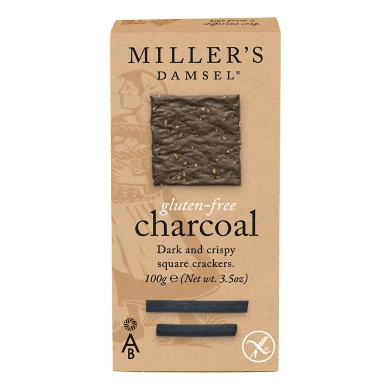 Miller's Gluten Free Charcoal Cracker 100g image 0