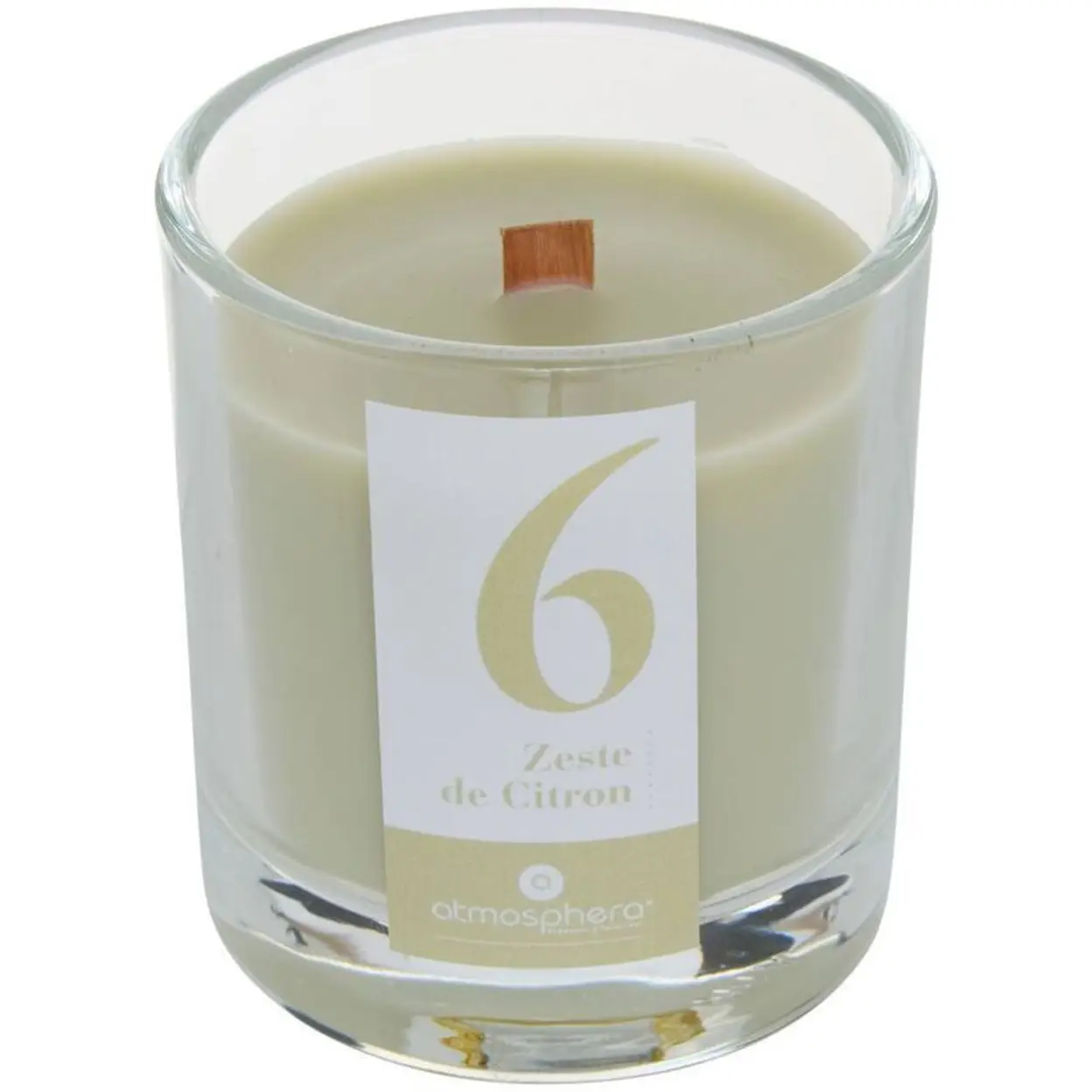 Atmosphera - Numia Bougie parfumée au citron 180 g, dôme en verre image 0