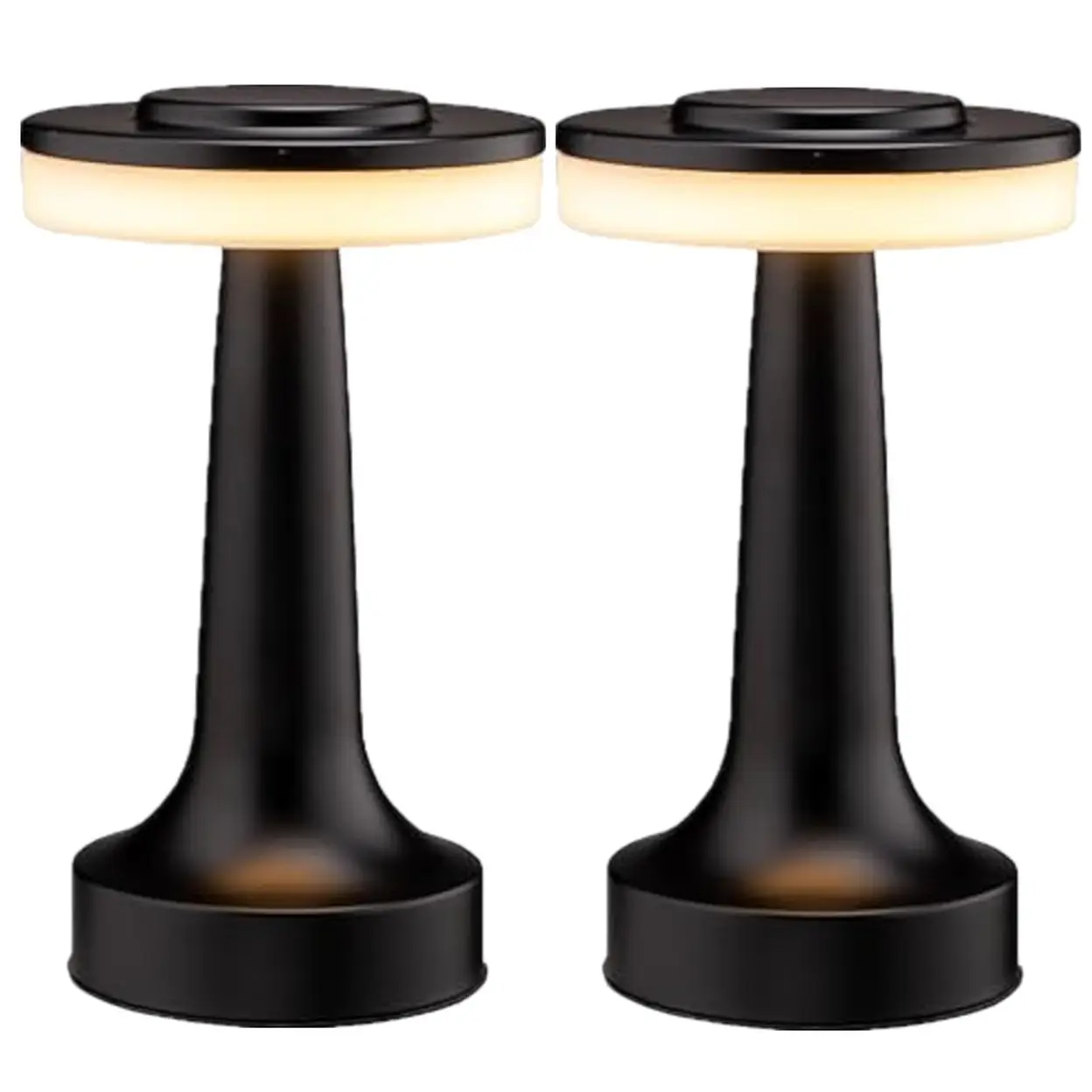Lampe de table sans fil, lampe de bureau LED portable, éclairage d’ambiance de bureau, veilleuse avec intensité variable et n image 0