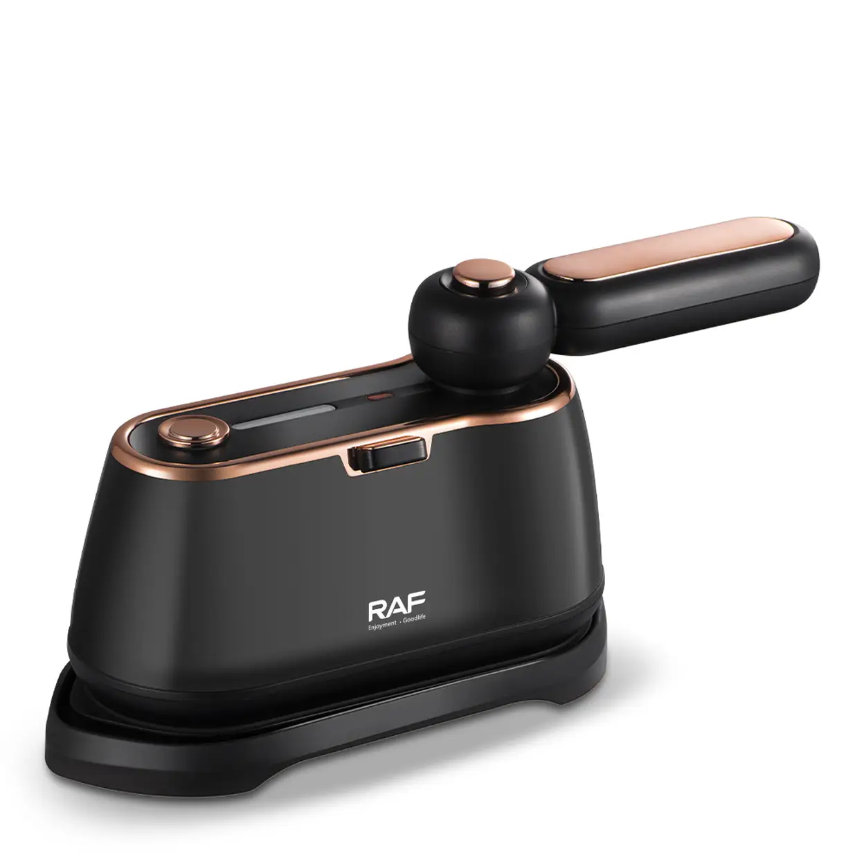 RAF Fer à repasser vapeur portable 1000 W, poignée pivotante à 180°, réservoir d’eau de 120 ml, vapeur verticale et continue, fer de voyage compact pour le repassage des vêtements image 0