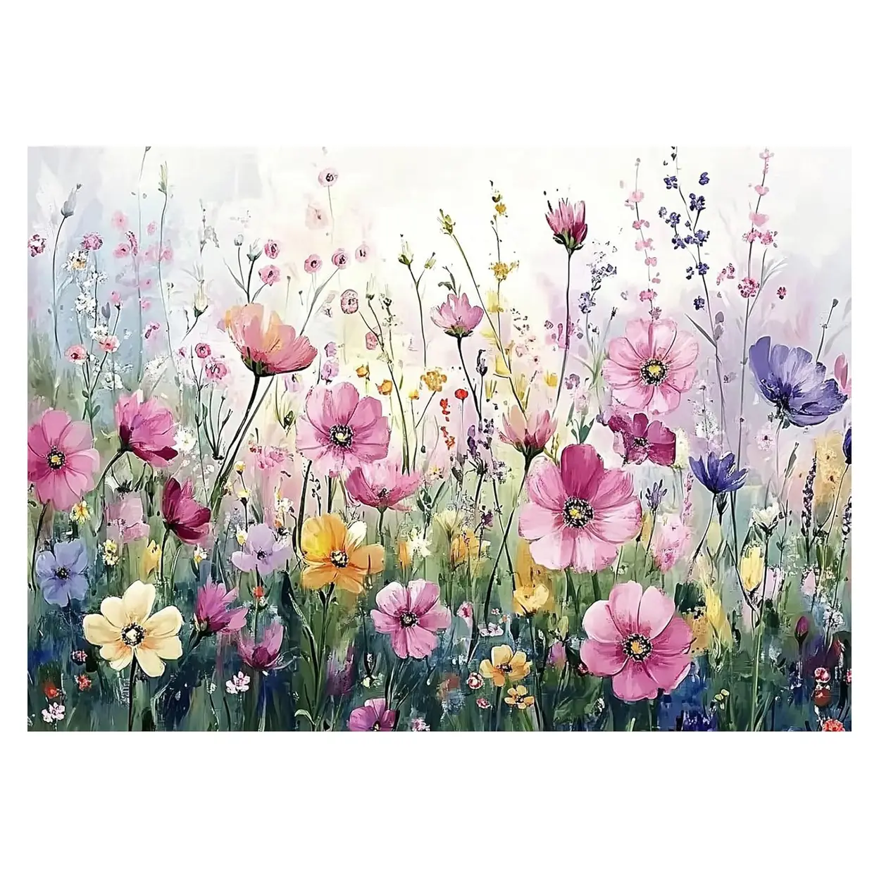 JU7CER 5D Diamond Painting Kit - Floral Pattern | DIY for Adults Beginners & Kids | Crystal Cross Stitch Wall Decor 12×16 Inches (30×40cm) image 0