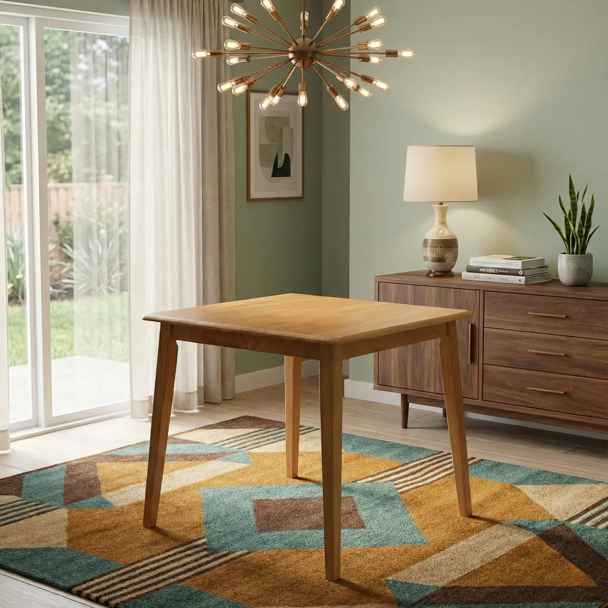 Dining Table Honeymoon Square Oak 75x75cm image 0