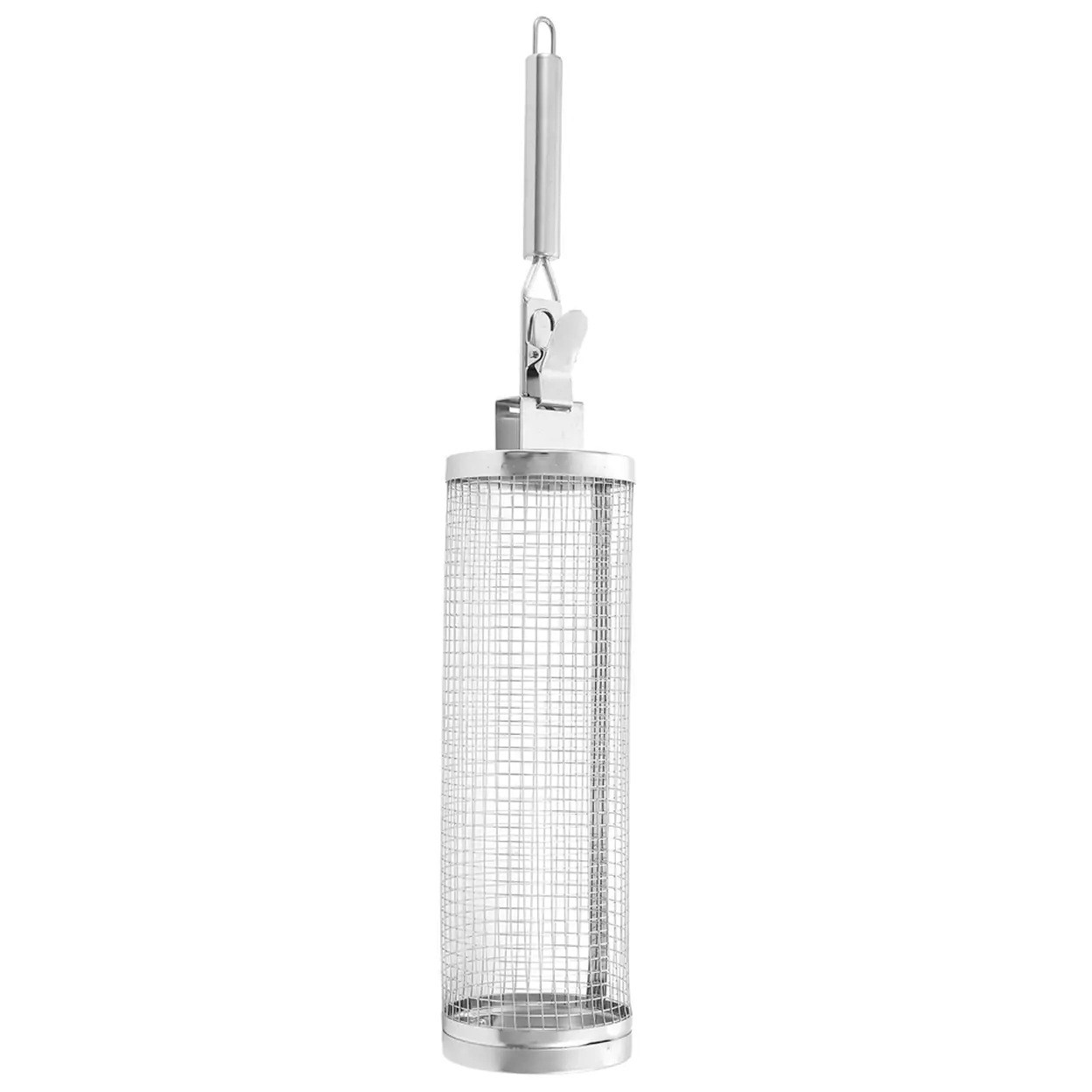 Huacan Panier de barbecue circulant amovible en acier inoxydable, outil de barbecue fumé, portable pour l'extérieur, 1 pièce image 0