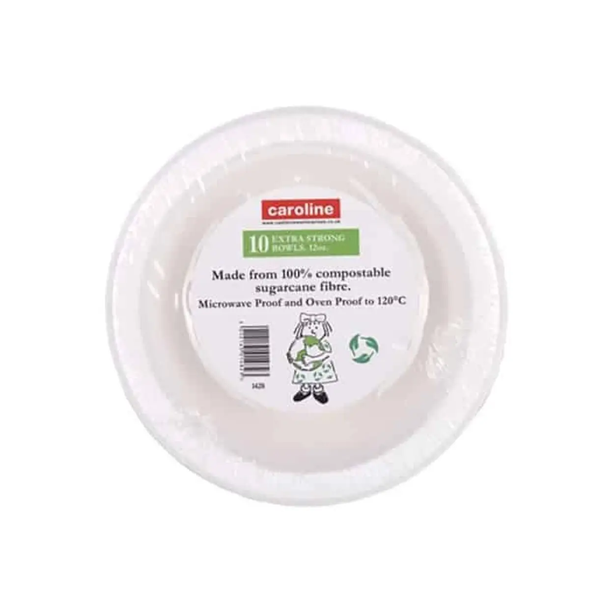 Castleview Swantex Green 12oz Bagasse Bowl, pack of 50 image 0