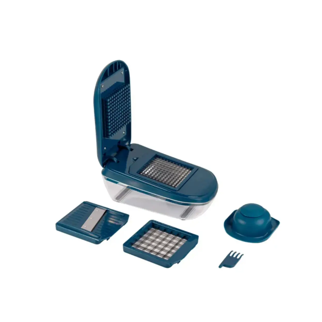 MASTRAD Trancheuse multifonction à 3 lames en acier inoxydable avec récipient image 0