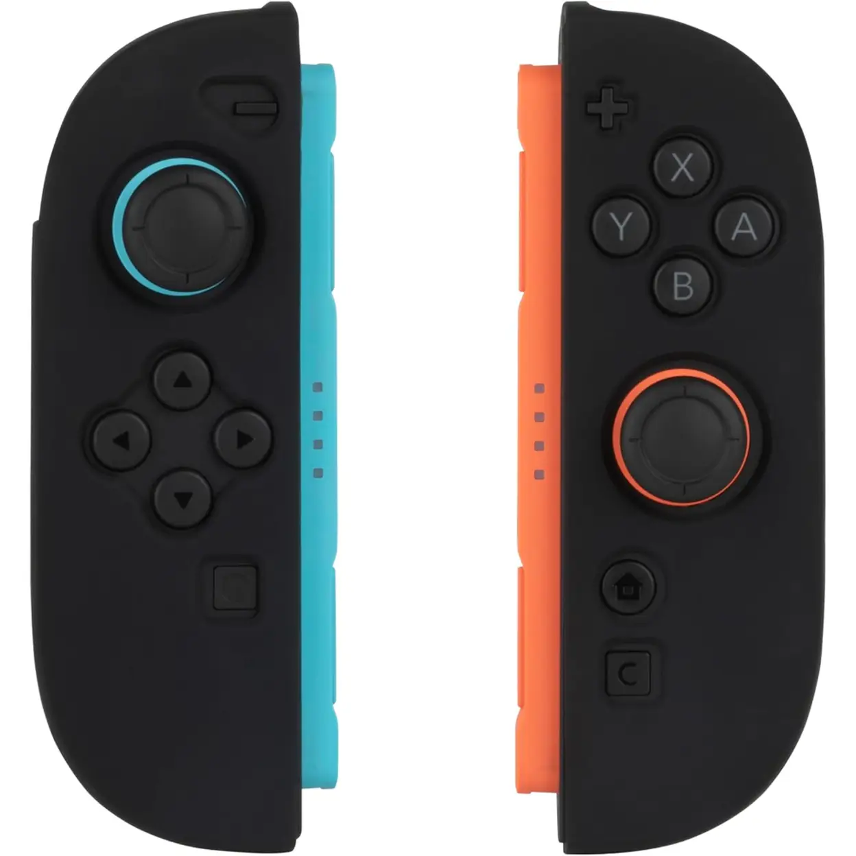 Konix Coque de protection pour manettes Joy-Con Nintendo Switch 2 - Silicone - Antichoc - Anti-rayures - Anti-poussière - Noir image 0