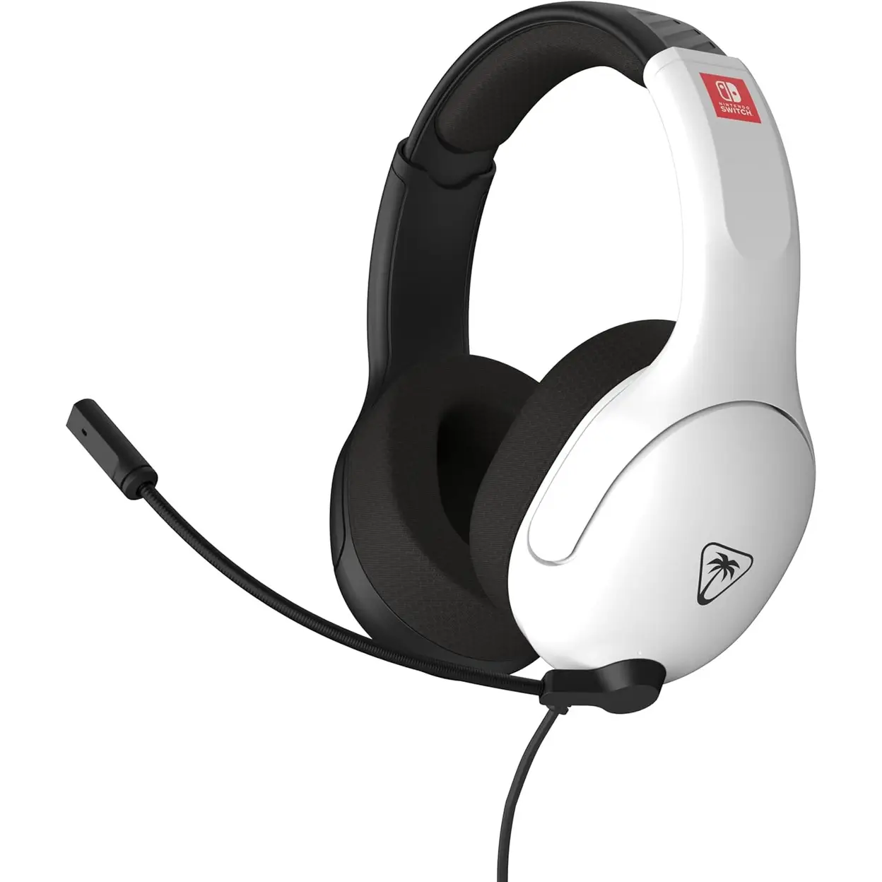 Turtle Beach Casque gaming filaire Airlite Fit pour Nintendo Switch, écouteurs 40 mm, micro antibruit basculant, coussinets maille jersey, connexion 3,5 mm, noir et blanc image 0