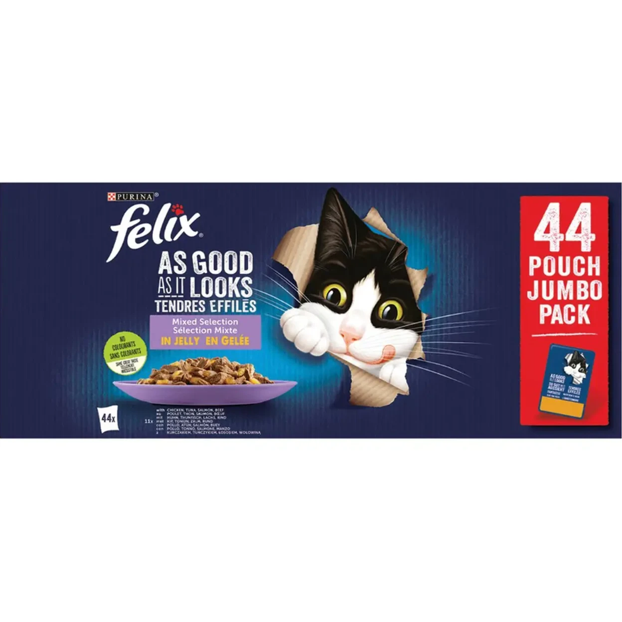 Felix Every Day Party Mix Sélection en Gelée Nourriture Humide pour Chat 44x85 g image 0