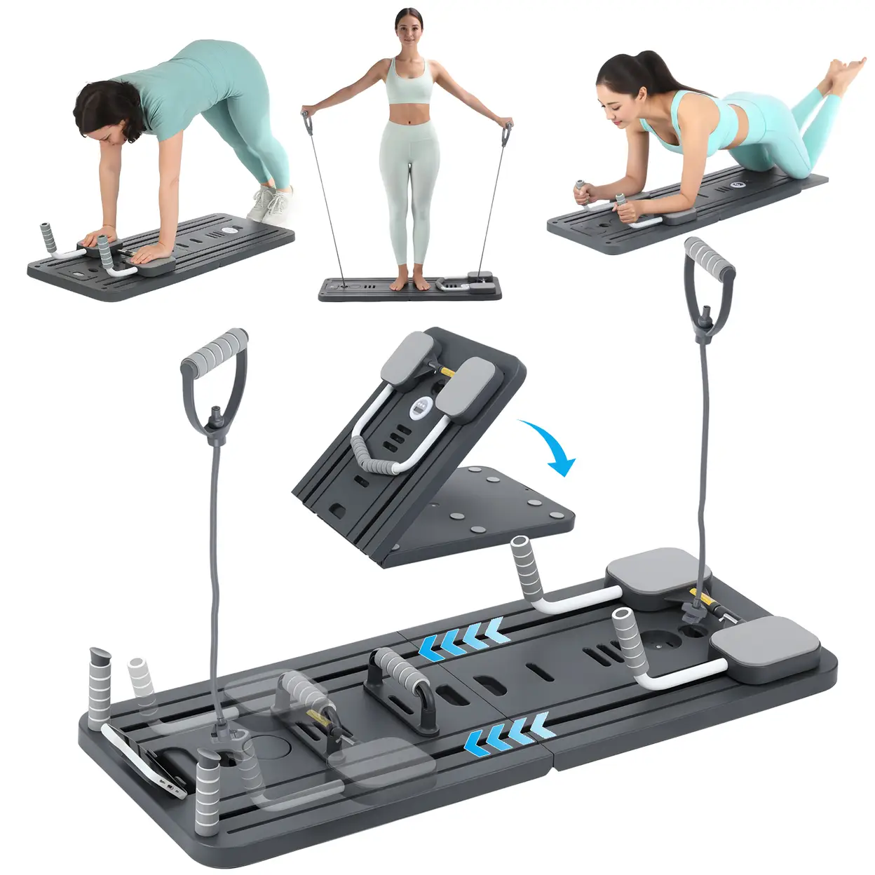 Capelli Sport Table de reformateur multifonctionnelle pour entraînement du tronc, salle de sport à domicile portable et pliable image 0