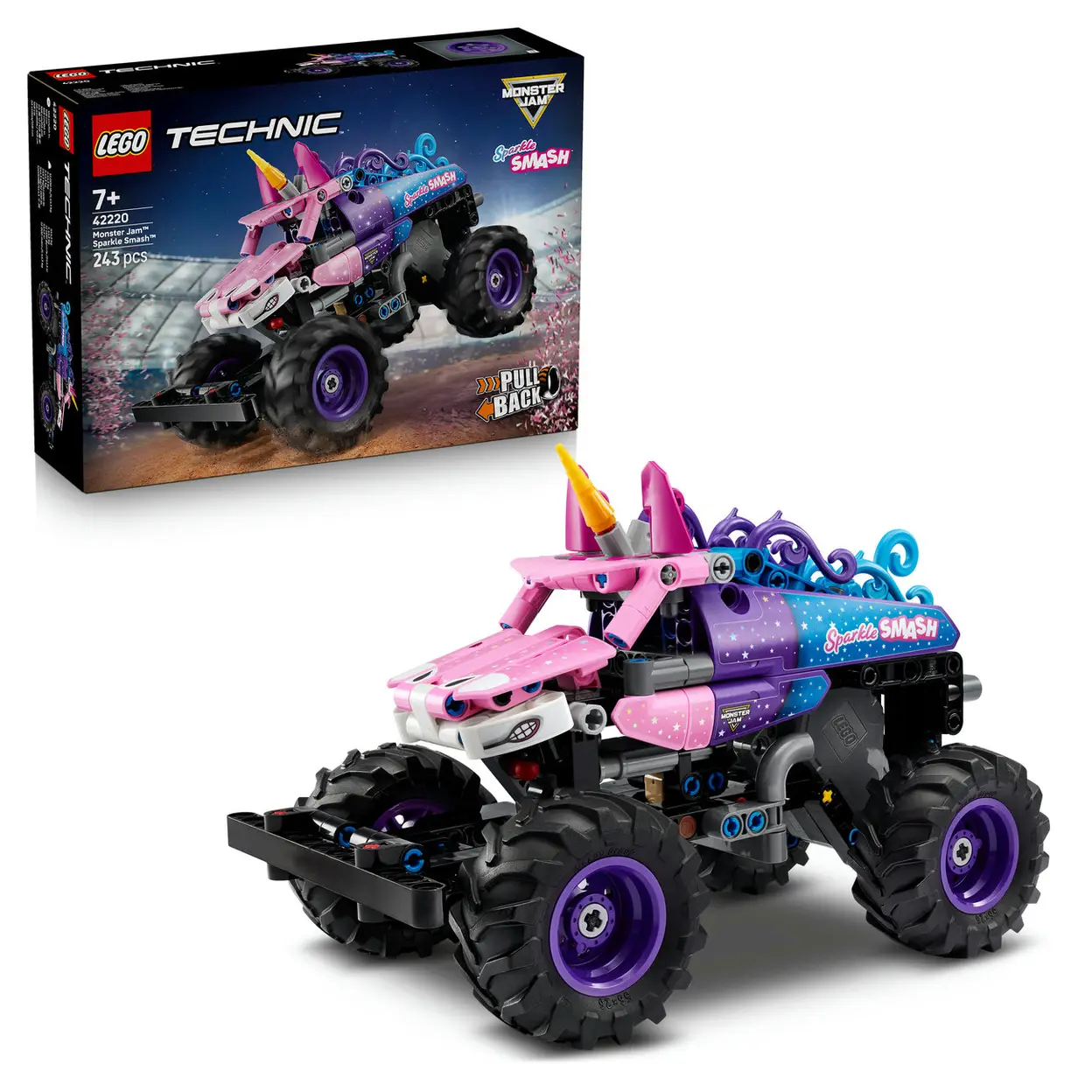 LEGO Technic 42220 Monster Jam™ Sparkle Smash™ à rétrofriction image 0