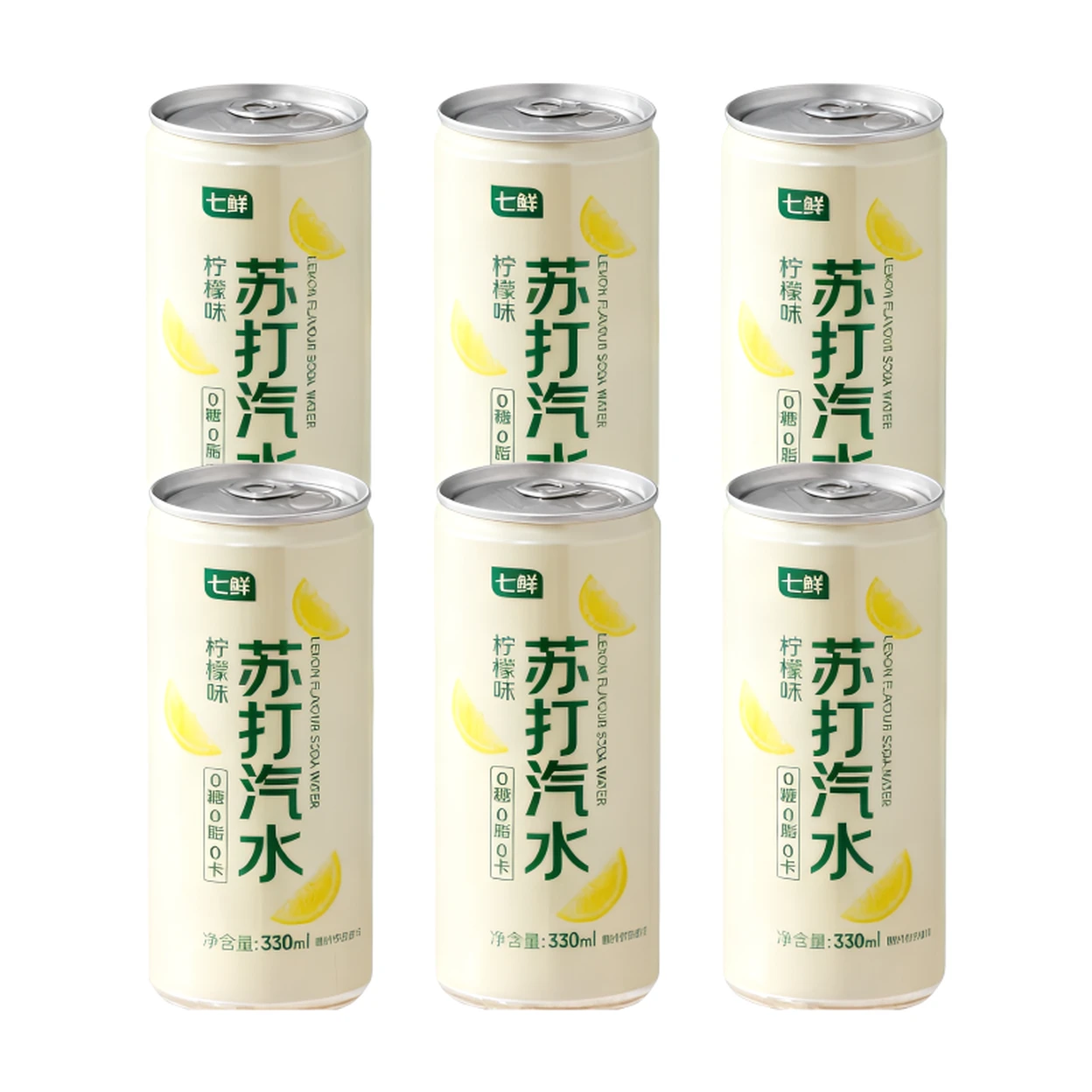 7FRESH Lemon flavored soda water drink 330ml*6 image 0