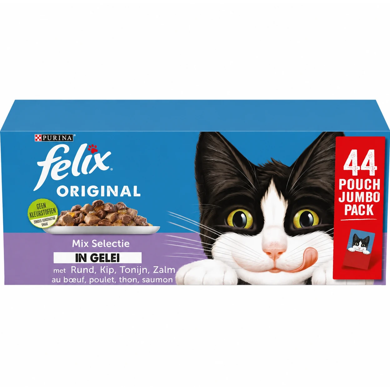 FELIX Aliment humide pour chat classique Soin de la peau et du pelage 44 sachets x 85 g image 0