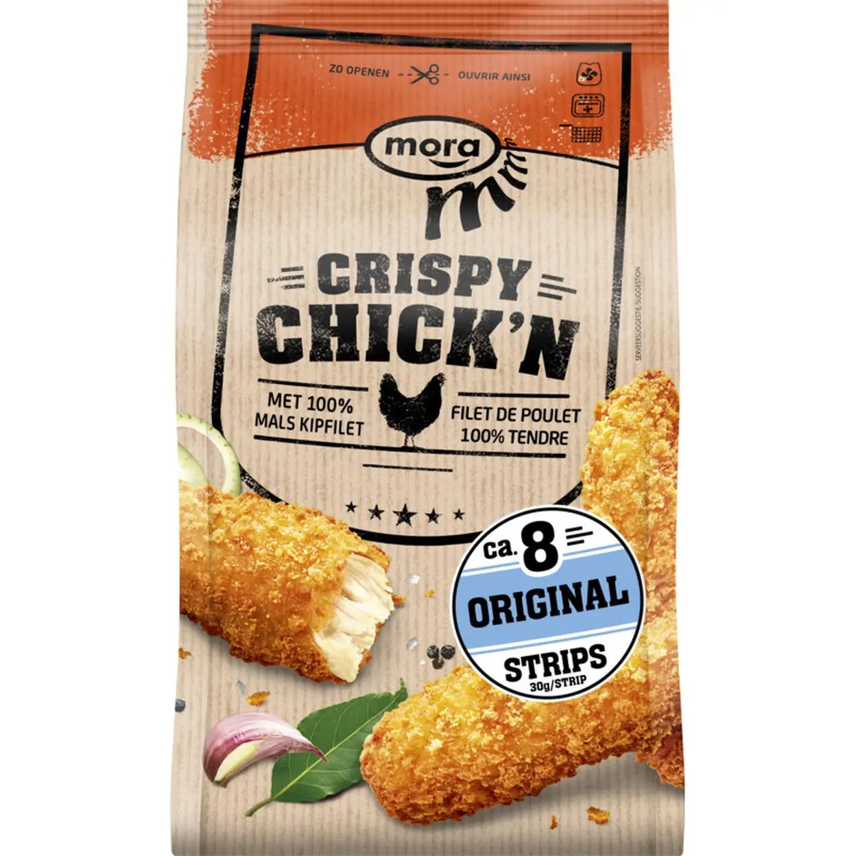 Mora Crispy Chicken Piece Strips Original - 8 pcs image 0