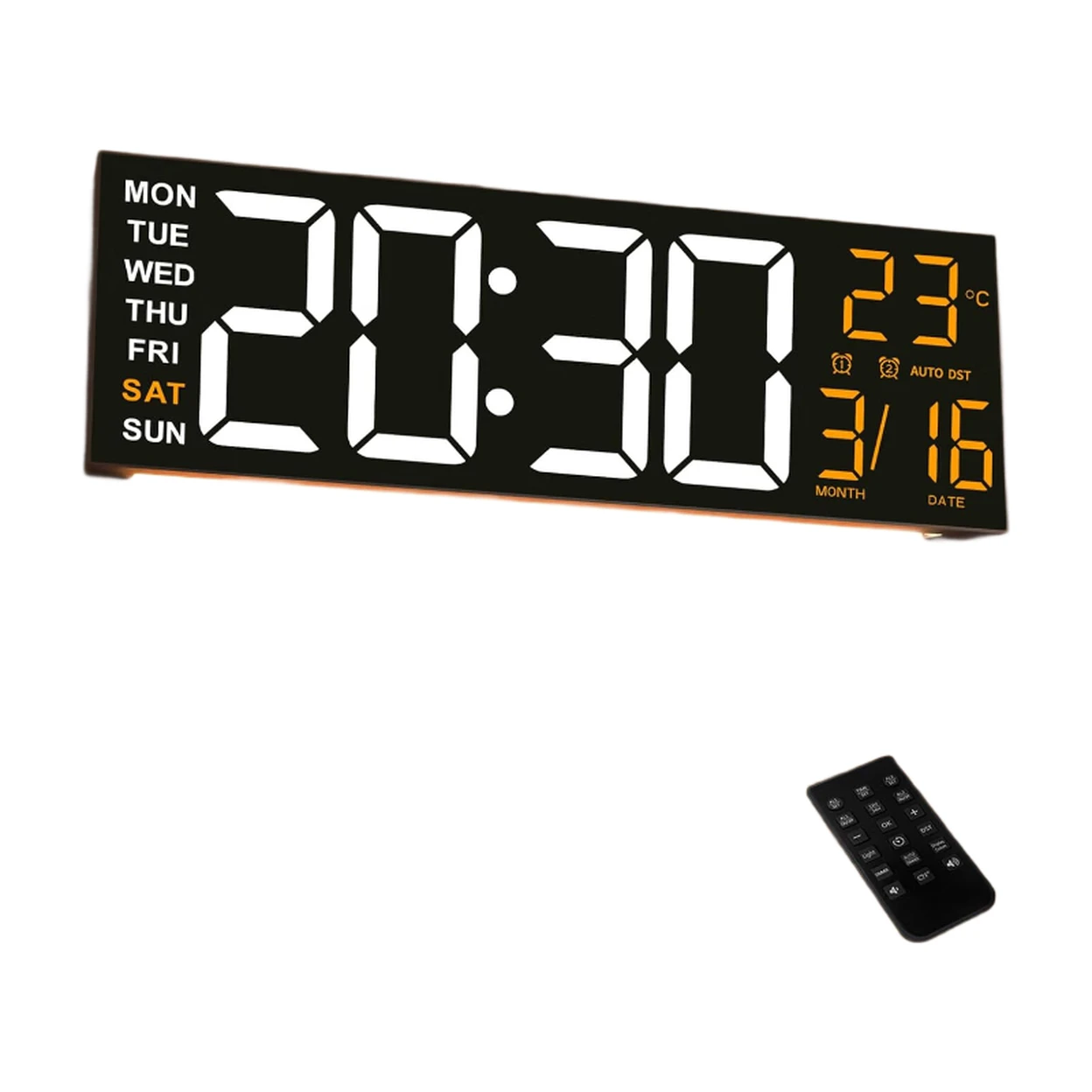 HATITANG PH-01B 16" Digital Wall Clock Black image 0
