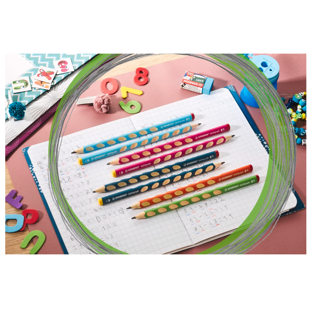 STABILO EASYgraph Lot de 6 crayons graphites ergonomique triangulaire HB image 0