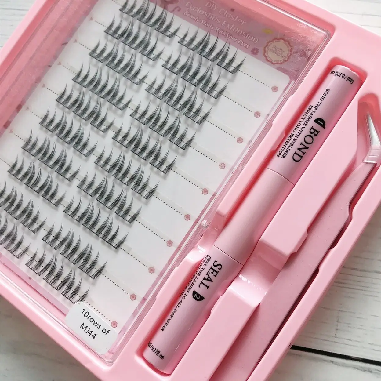 MeoMagic Kit d'Extensions de Cils 10 rangées-120 pièces avec Pincettes & Colle F37 image 0