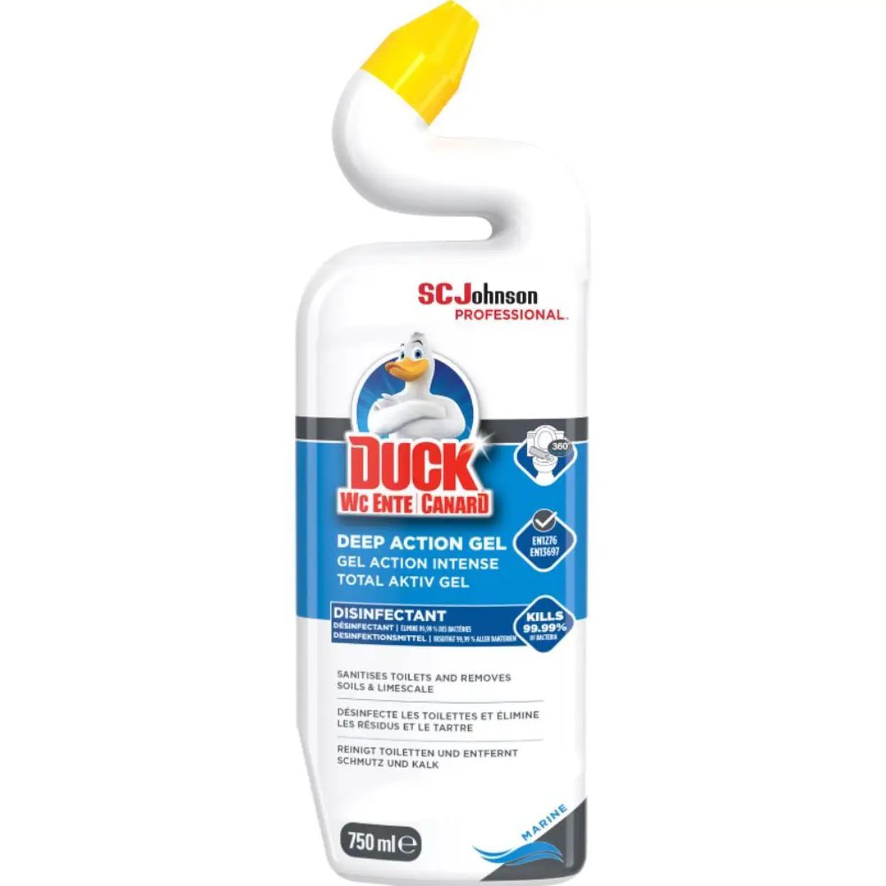 Duck Professional Deep Action Toilet Cleaner Gel, Marine, 750ml image 0