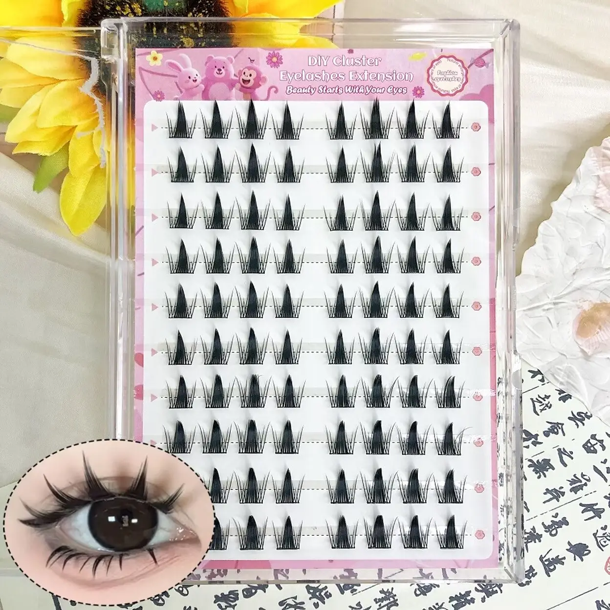 MeoMagic - Extensions de cils pré-collées (pince à épiler non incluse) - 10 lignes - 120 pièces - F28 image 0