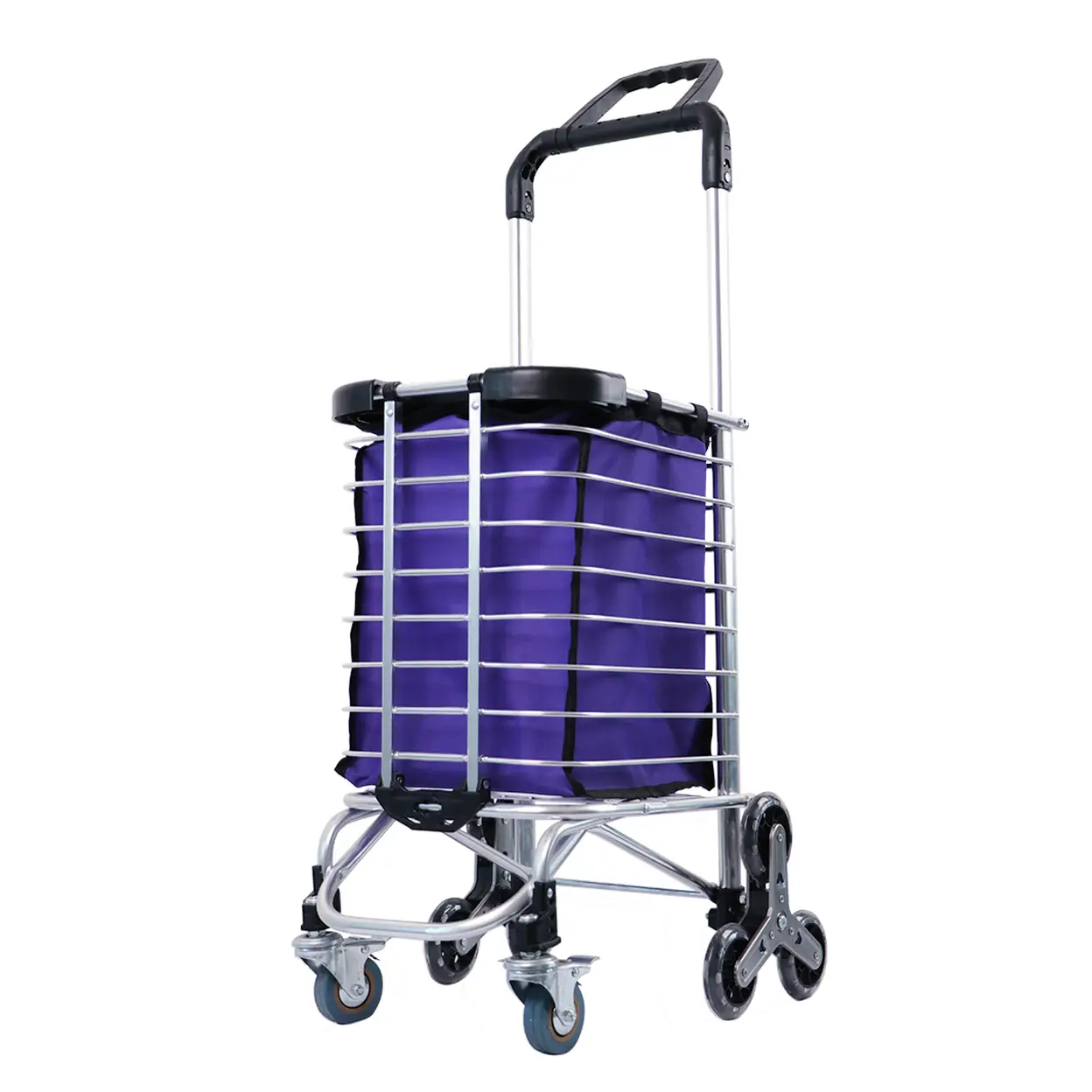 Strong bird 2026 New Premium Foldable Aluminium Alloy Frame Shopping Trolley, European Choice with Adjustable Handle, High Load Capacity & Multi-Functional for Home & Supermarket Shopping, New Year Sale , Top gift picks image 0